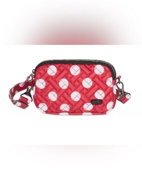 Lug Roundabout 2 Convertible Wallet Crossbody - Crimson Large Dot